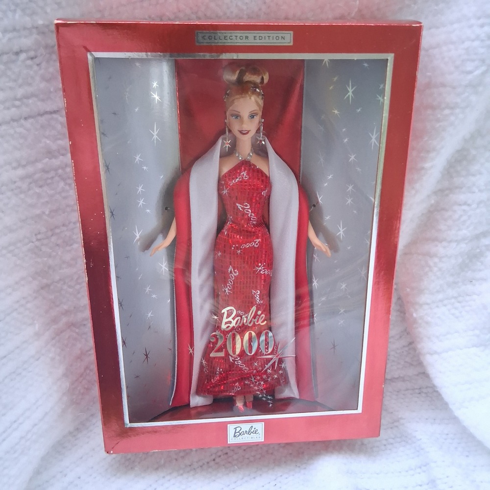 Mattel Barbie 2000 Collector Edition Doll Red Sequined Gown Sealed Box 27409